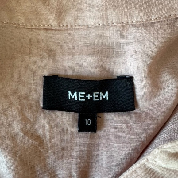 ME+EM - Pink Corduroy Button Front Tiered Shirt Dress Sz UK 10/ US 6 - Picture 8 of 9